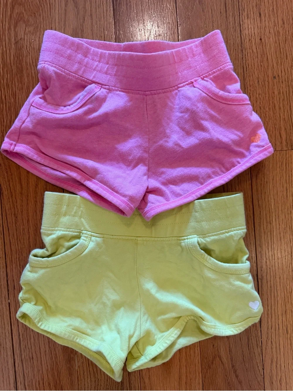 Carter's Pink & Light Green Girls' Knit Shorts Set